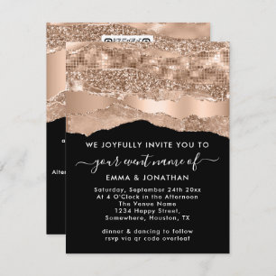 Rand QR-code Glitter Roos Slagen Abstract