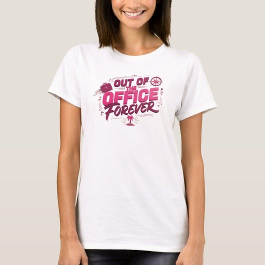 Rand Rode UIT BUREAUHUIS Modeprint T-shirt (Voorkant)