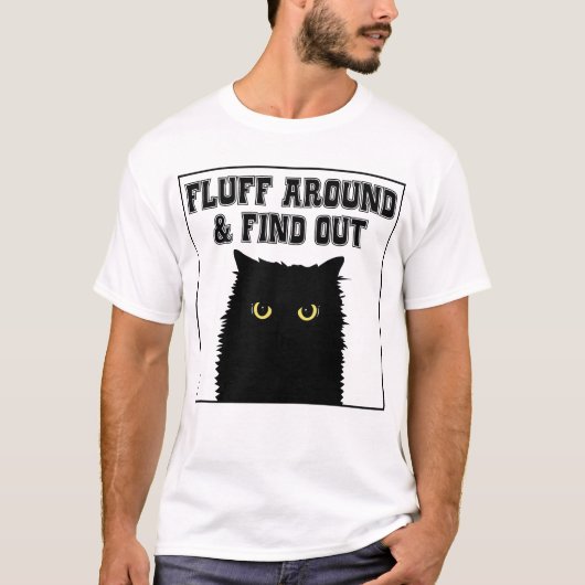 Rand rond en ontdek de grappige kat over t-shirt (Voorkant)