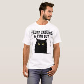 Rand rond en ontdek de grappige kat over t-shirt (Voorkant volledig)