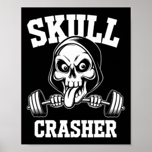 Rand Skull Krachttraining Barbell Tong Workout Gym Poster
