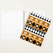 Rand Streep Bloem Diamant Boho Bloemen Patroon Planner (Display)