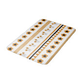 Rand Streep Bloem Driehoek Boho Patroon Badmat (Gekanteld)