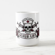 Rand Tattoo Schedel Verpleegster Scrub Leven 