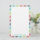 Rand van de Gepersonaliseerd diagonaal van de aant Briefpapier (Staand voorkant)