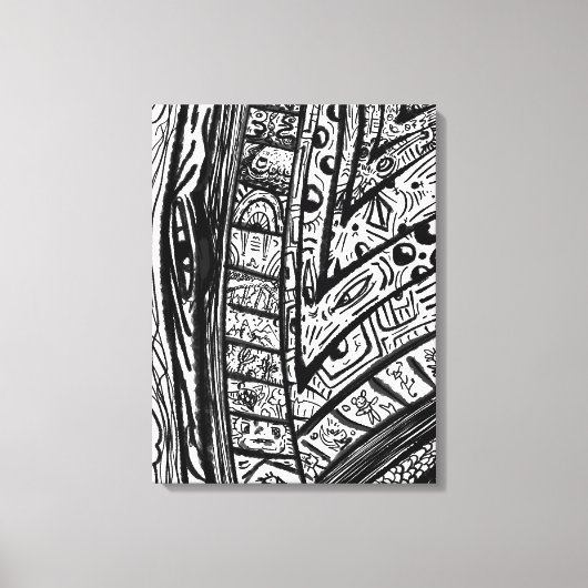 Rand van een blad canvas afdruk (Voorkant)