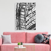 Rand van een blad canvas afdruk (Insitu (Woonkamer))