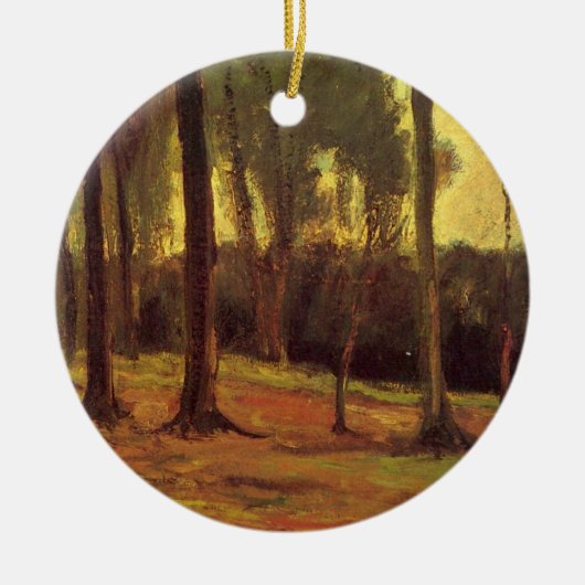 Rand van een hout van Vincent van Gogh Keramisch Ornament (Voorkant)