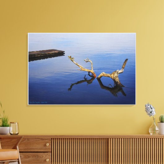 Rand van het meer - omwikkeld canvas (Insitu (Woonkamer))