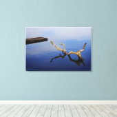 Rand van het meer - omwikkeld canvas afdruk (Insitu (Houten vloer))