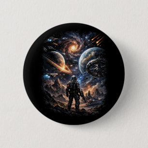 Rand van het Melkwegstelsel Ronde Button 5,7 Cm
