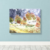 Rand van het voorontwerp van de oorspronkelijke Wa Canvas Afdruk (Insitu (Houten vloer))