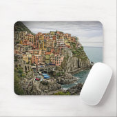 Rand van Italië - Manarola - Mousepad Muismat (Met muis)