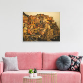 Rand van Italië - Manrola - Cinque Terre Canvas Afdruk (Insitu (Woonkamer))