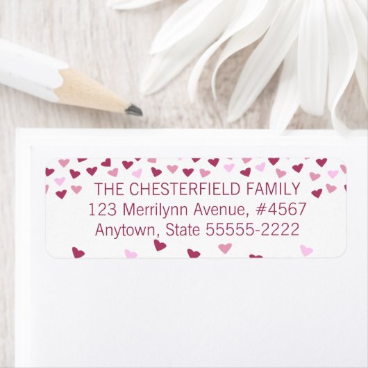 Rand van Roze en Roze Harten Etiket (Insitu)