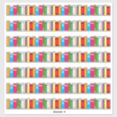 Rand voor boekenrij 7 stuks sticker (Vel)