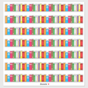 Rand voor boekenrij 7 stuks sticker