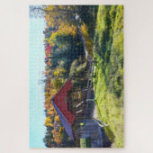 Randall Covered Bridge in Autumn, Vermont Legpuzzel (Verticaal)