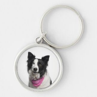Randcode voor Collie Sleutelhanger