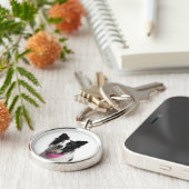 Randcode voor Collie Sleutelhanger (Zijkant)