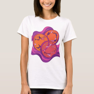 Rande Purple ABSTRACTE KUNST Design T-shirt