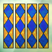 Randen van het venster "Glas in lood Effect" in bl Raamsticker (Vel 3)