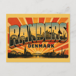 Randers Denemarken Historische Rivierstad Briefkaart