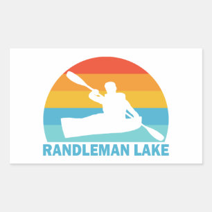 Randleman Lake North Carolina Kajak Rechthoekige Sticker
