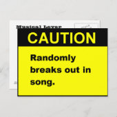 Randmon Song Briefkaart (Voorkant / Achterkant)