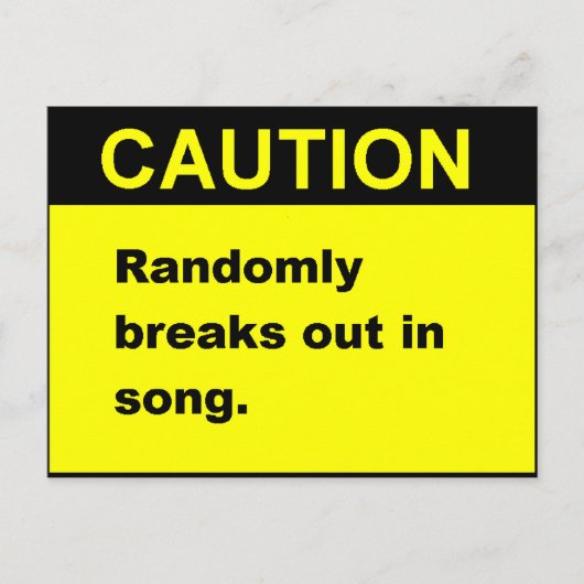 Randmon Song Briefkaart (Voorkant)