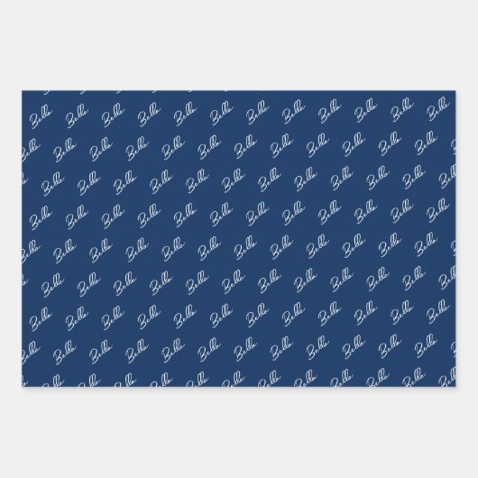 Randnaam Collie Dog Photo Trendy Script Pet Inpakpapier Vel (Voorkant 3)