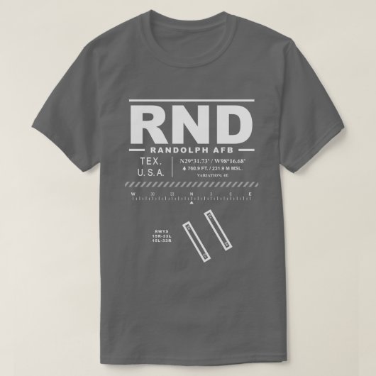 Randolph Air Force Base RND T-shirt (Design voorkant)