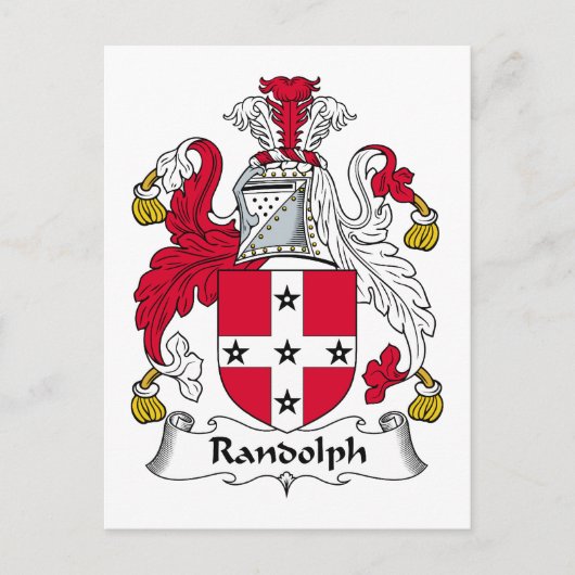 Randolph Family Crest Briefkaart (Voorkant)