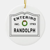 Randolph, MA Holiday Wreath Ornament (Voorkant)