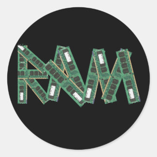 Random Access Memory Ronde Sticker