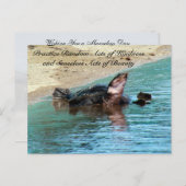 Random Act of Kindess Briefkaart - Soft Shell Turt (Voorkant / Achterkant)