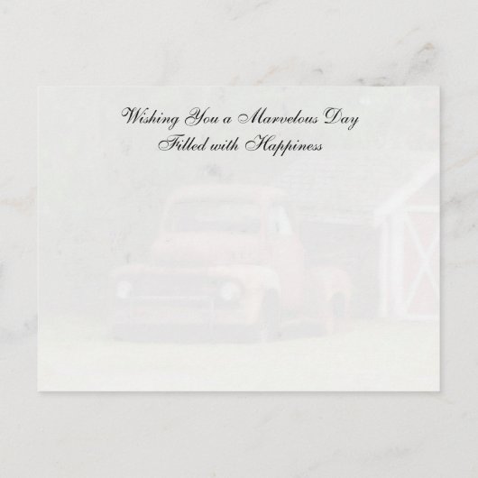 Random Act of Kindess Carte postale - Camion (Dos)