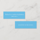 Random Act of Kindness Blue White Minimal Mini Visitekaartje (Voorkant / Achterkant)