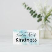 Random Act of Kindness Business Card | Pay It For Visitekaartje (Staand voorkant)