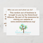 Random Act of Kindness Project Briefkaart (Voorkant / Achterkant)