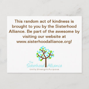 Random Act of Kindness Project Briefkaart