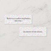 Random Act of Kindness Rainbow Polka Dots Mini Visitekaartje (Voorkant / Achterkant)