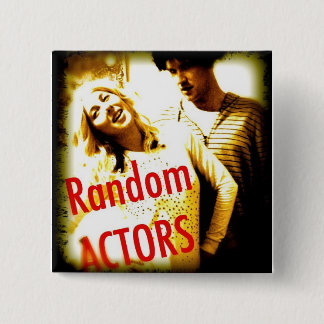 Random Actors Badge. (van overgevoeligheid) Vierkante Button 5,1 Cm