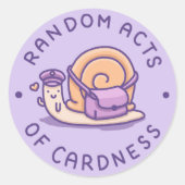 Random Acts of Cardness Logo Envelope Seals Ronde Sticker (Voorkant)