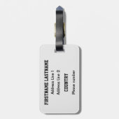 Random Acts of Insanity custom bagagelabel (Achterkant verticaal)