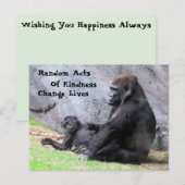 Random Acts of Kindness Briefkaart - Gorilla Famil (Voorkant / Achterkant)