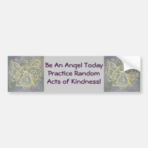 Random Acts of Kindness White Angel Bumpersticker