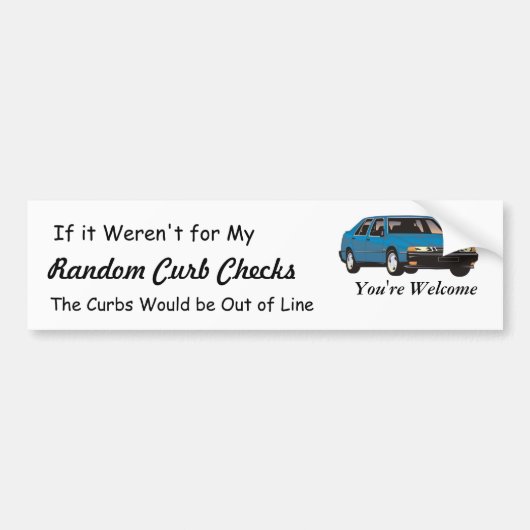 Random Curb Check Bumber Stickers (Voorkant)