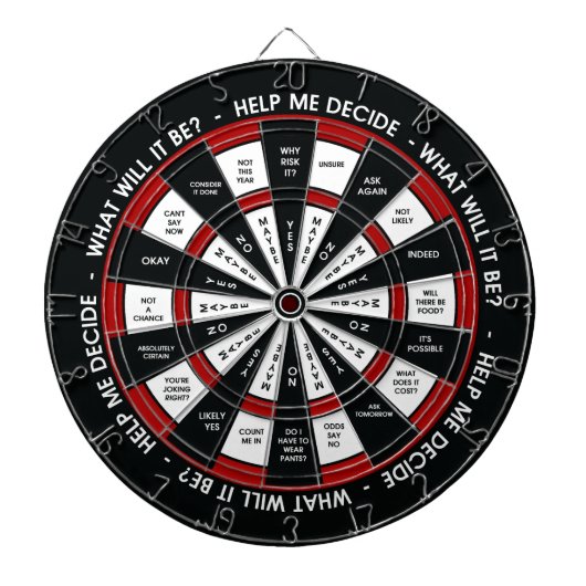 Random Decision Maker Dartbord (Voorkant)