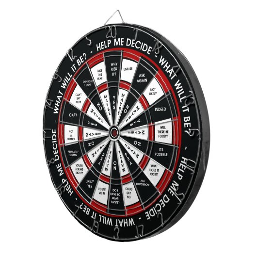 Random Decision Maker Dartbord (Voorkant Rechts)